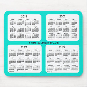 2019-2022 Turquoise 4 Year Agenda van Janz Muismat