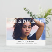 2019 Afstudeerder Aankondiging Fotokaart - Schaduw (Staand voorkant)