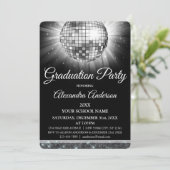 2019 Afstudeerfeest Zilveren Disco Ball Sparkle Kaart (Staand voorkant)