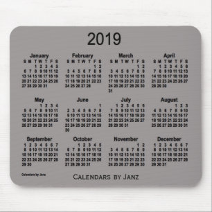 2019 Batleship Grey Calendar door Janz Muismat