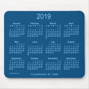 2019 Blue Calendar van Janz Muismat
