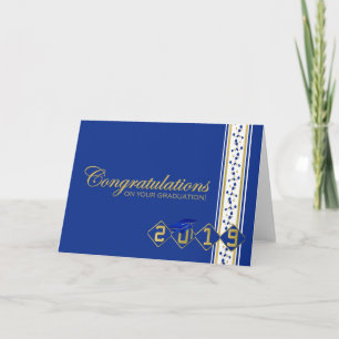 2019 Blue & Gold Afstuderen - Gefeliciteerd Kaart