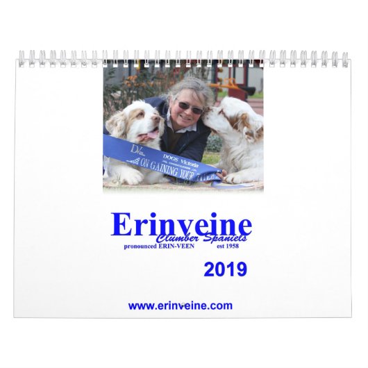 2019 calendrier d'Erinveine - épagneuls de Clumber (Protection)