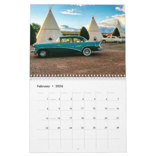 2019 calendrier mural de l'itinéraire 66 (Feb 2026)