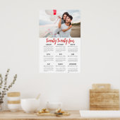 2019 Calendrier photo 1 page affiche rouge (Cuisine)