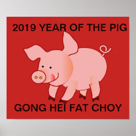2019 CHINEES NIEUW JAAR VAN DE PIG POSTER