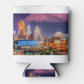 2019 Cincinnati Ohio Night Skyline Blikjeskoeler (Voorkant)