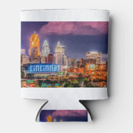 2019 Cincinnati Ohio Night Skyline Blikjeskoeler