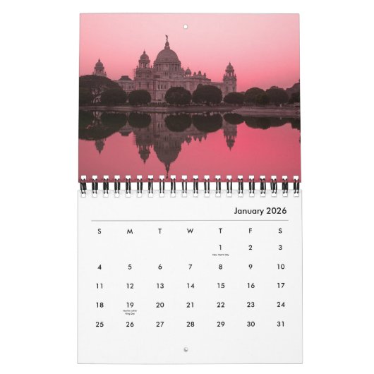 2019 couleurs et architecture de calendrier de (Jan 2026)
