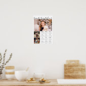 2019 Foto kalender met stijlvol handgeschreven jaa Poster (Keuken)