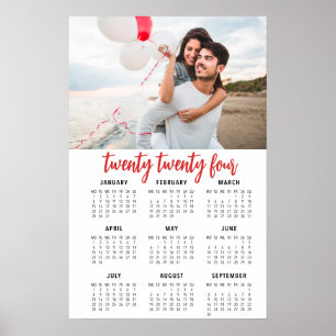 2019 Fotokalender 1 pagina poster rood