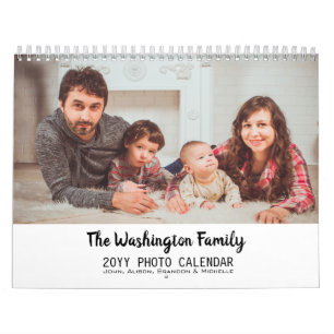2019 Gepersonaliseerde Moderne Familiefotocollage Kalender