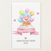 2019 Gepersonaliseerde Schattigee Fox Waterverf Ba Planner (Voorkant)