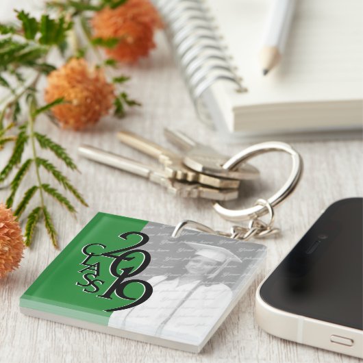2019 Groen Afstuderen Afbeelding Sleutelhanger (Voorkant Rechts)
