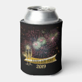 2019 Happy New Year Fireworks Blikjeskoeler (Blikje Voorkant)