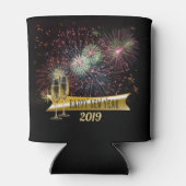 2019 Happy New Year Fireworks Blikjeskoeler (Achterkant)