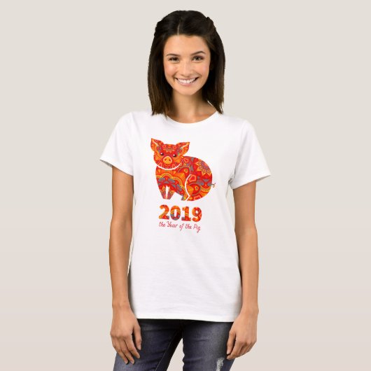 2019 Jaar van het PIG T-shirt (Voorkant volledig)