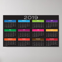 2019 kalender ontwerp poster