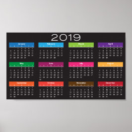 2019 kalender ontwerp poster