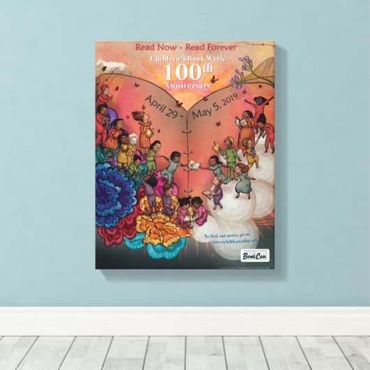 2019 Kinderboekenweek poster canvas (Insitu (Houten vloer))