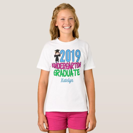 2019 Kindergarten Afstuderen Afstuderen voor aange T-shirt (Voorkant volledig)