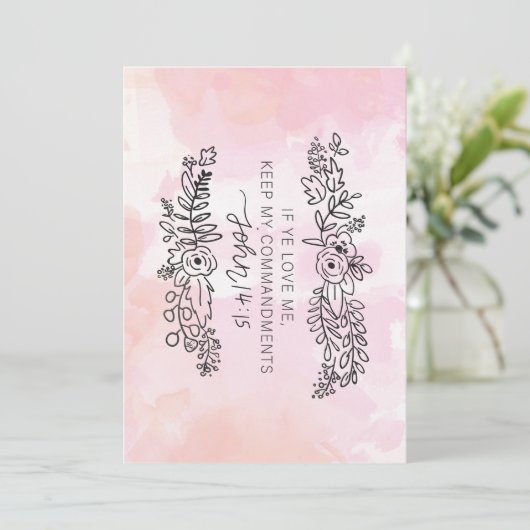 2019 LDS Wederzijdse thema jongerenkaart Bedankkaart (Staand voorkant)