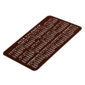 2019 Maandelijkse kalender Bruin Hout Eenvoudig Magneet (Linkerzijde)