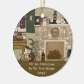2019 Mijn nieuwe thuiskerst Keramisch Ornament (Links)