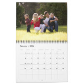 2019 Modern Rustiek Chic Zwart Familie Script Foto Kalender (Feb 2026)