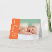 2019 Nieuw babykerstscript Feestdagen Kaart (Voorkant)