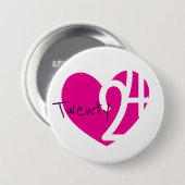 2019 nouvel an amour vingt 19 badge bouton (Devant & derrière)