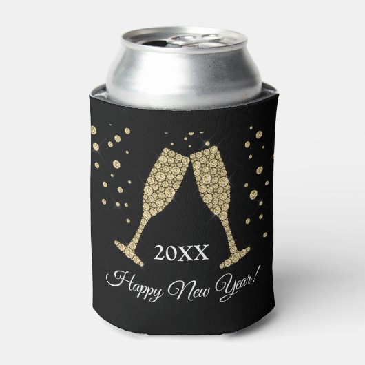 2019 Oudejaarsavond Feest Faux Gold Foil Blikjeskoeler (Blikje Voorkant)