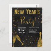 2019 oudejaarsfeest Champagneglazen Briefkaart (Voorkant / Achterkant)