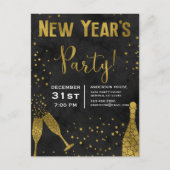 2019 oudejaarsfeest Champagneglazen Briefkaart (Voorkant)
