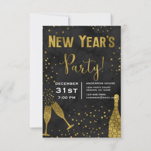 2019 oudejaarsfeest Champagneglazen Kaart (Voorkant)