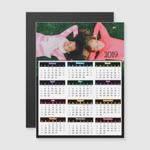 2019 Persoonlijke Photo Mini Calendar Magnetische Uitnodiging