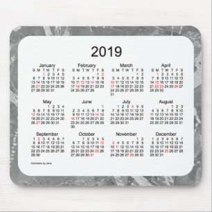 2019 Silver Holiday Agenda van de Janz-Muismat Muismat