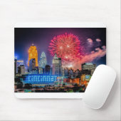 2019 WEBN Fireworks Cincinnati Skyline Foto Muismat (Met muis)