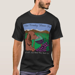 2019 Wine Country Wiener Fest T-shirt op zwart