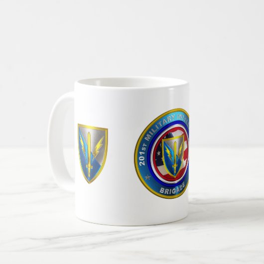 201e brigade van de militaire inlichtingendiensten koffiemok (Voorkant links)