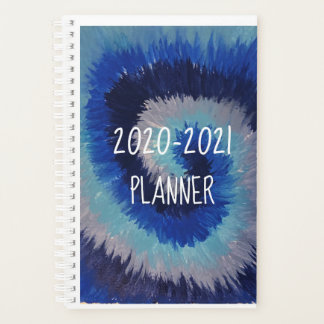 2020-2021 Blue Tie Dye Planner