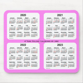 2020-2023 Violet 4 Year Holiday Calendar door Janz Muismat