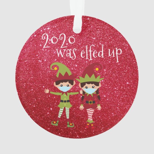 2020 A Été Elfed Up Funny Covid masque visage Elf (dos)