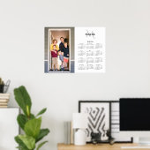 2020 Aangepaste foto-monogram voor de agenda op wi Poster (Thuiskantoor)