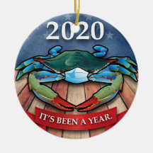 2020 Blue Crab with Face Mask