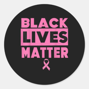 2020 Borstkanker Bewustzijn Black Lives Geschieden Ronde Sticker