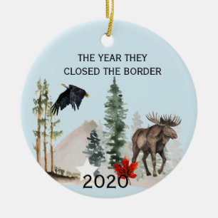 2020 Canada VS Verenigde Staten Jaar dat ze de gre Keramisch Ornament