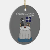 2020 Christmas ornament Plague Doctor Black Cat (Rechts)