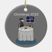 2020 Christmas ornament Plague Doctor Black Cat (Achterkant)