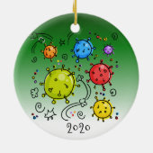 2020 Coronavirus Covid-19 virus Keramisch Ornament (Achterkant)